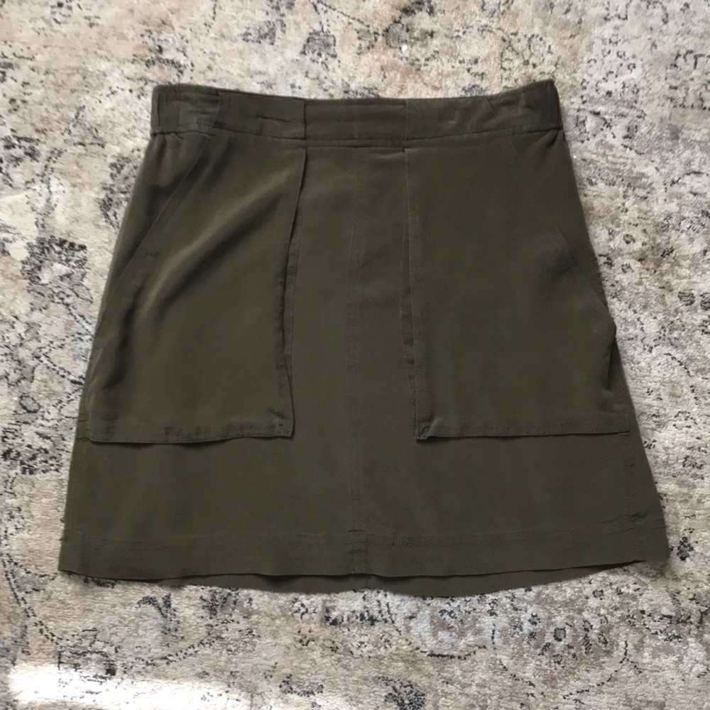 Army green skirt